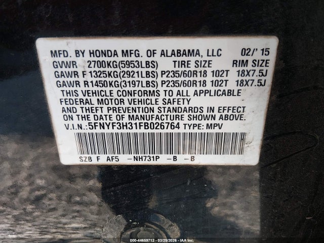 Honda Pilot Se