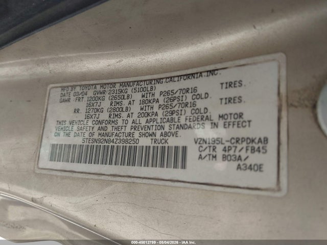 Toyota Tacoma Prerunner V6