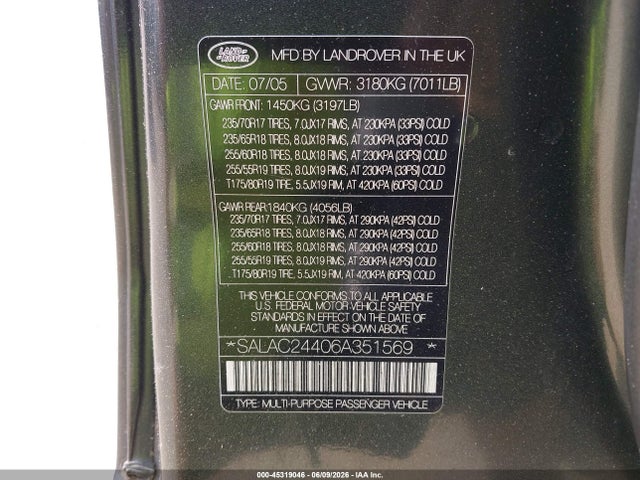 Land Rover LR3 V6