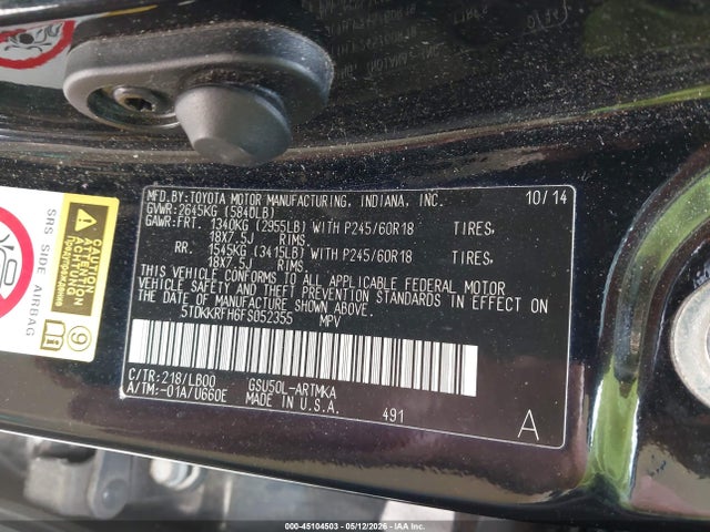 Toyota Highlander Xle V6