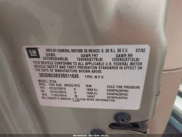 Buick Rendezvous Cxl