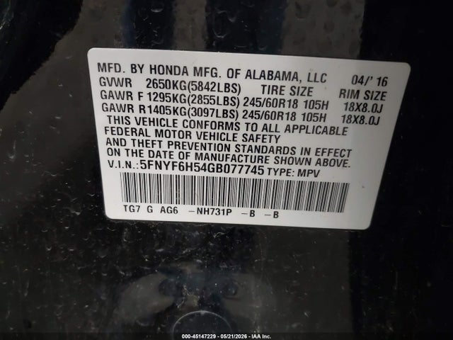 Honda Pilot Ex-l