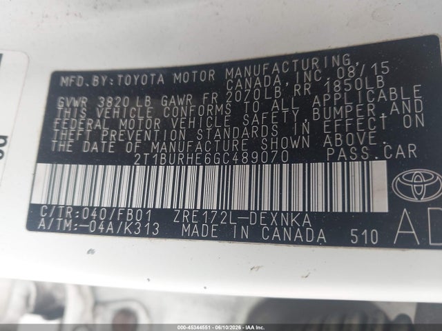 Toyota Corolla Le
