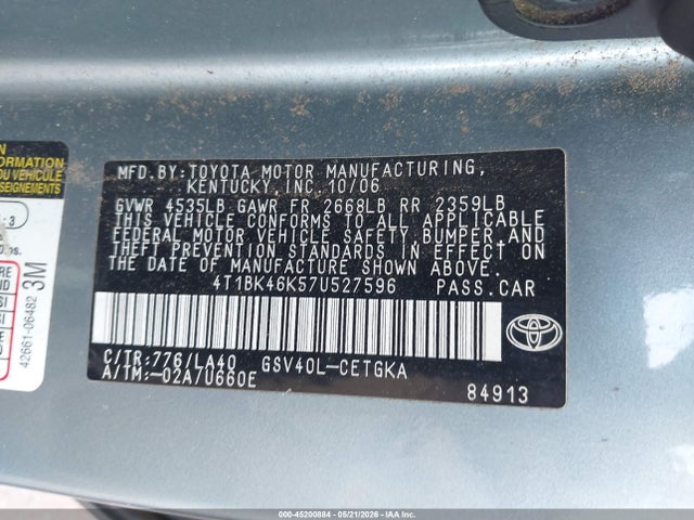 Toyota Camry Xle V6
