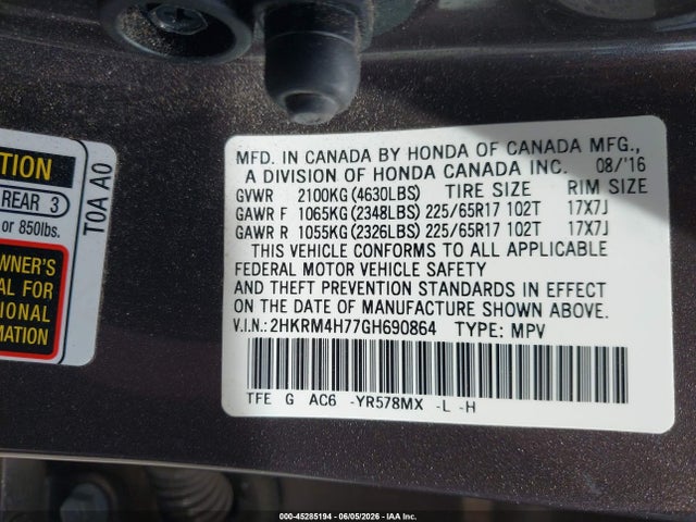Honda CR-V Ex-l