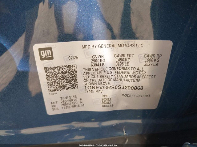 Chevrolet Traverse Awd Lt