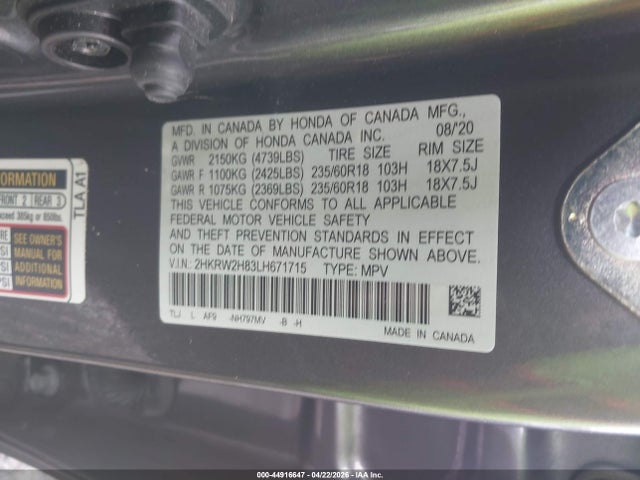 Honda CR-V Awd Ex-l