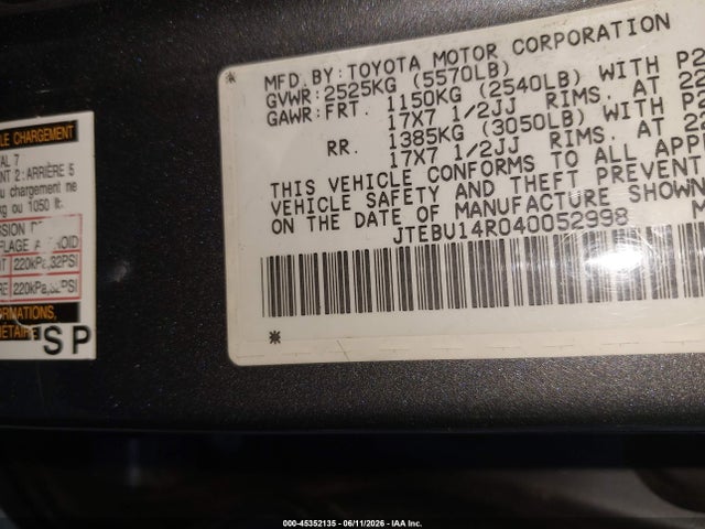 Toyota 4Runner Sr5 V6