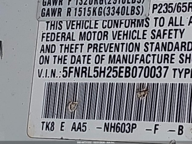 Honda Odyssey Lx