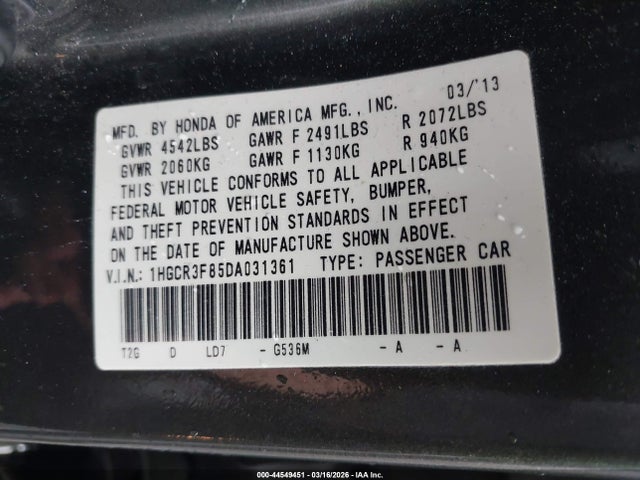 Honda Accord Ex-l V-6