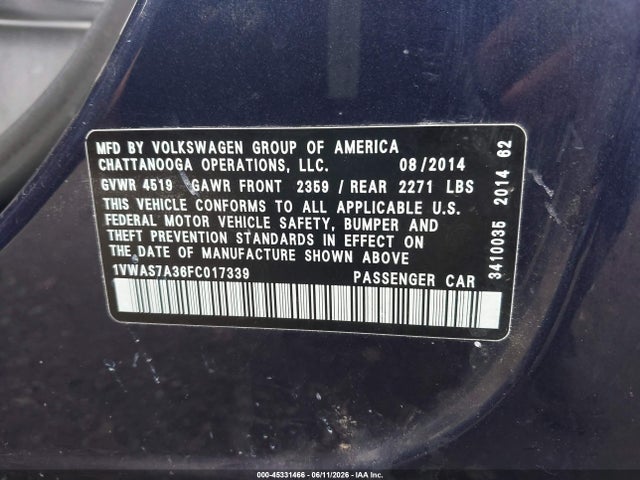 Volkswagen Passat 1.8t Wolfsburg Edition