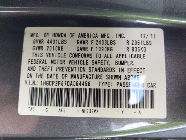 Honda Accord 2.4 Ex-l