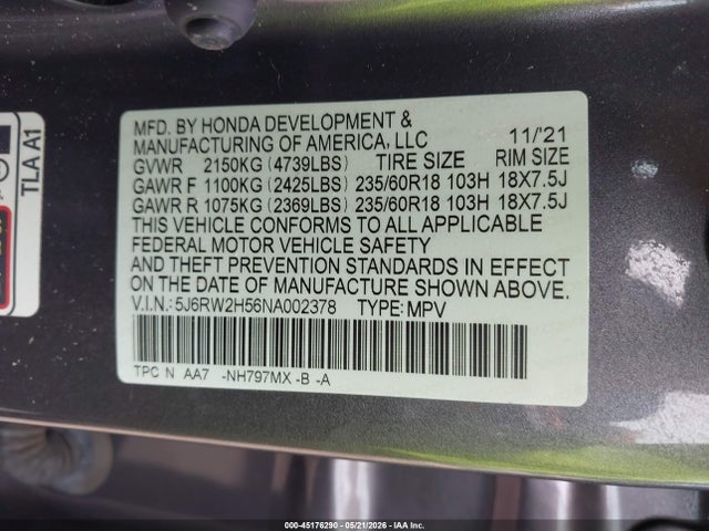 Honda CR-V Awd Ex