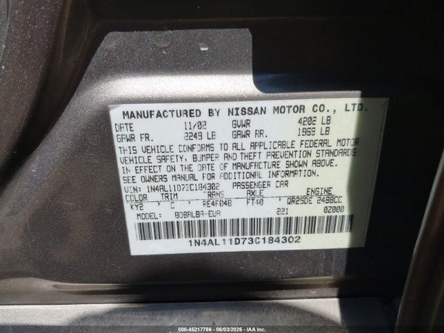 Nissan Altima 2.5 S