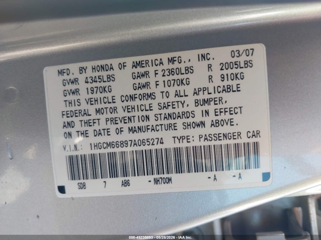 Honda Accord 3.0 Ex