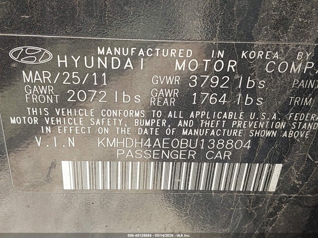 Hyundai ELANTRA Limited (ulsan Plant)