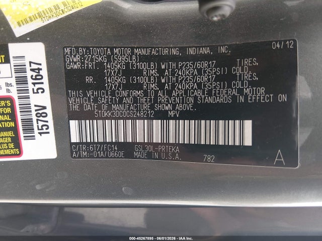 Toyota Sienna Le V6 8 Passenger