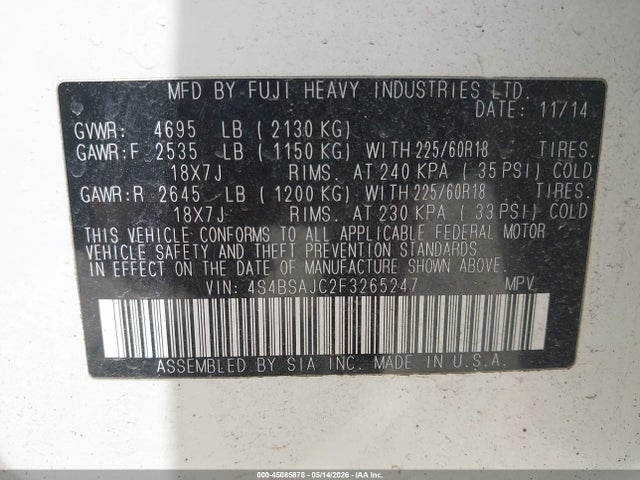 Subaru Outback 2.5i Limited