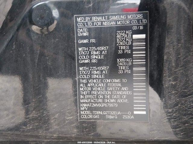 Nissan Rogue Sv