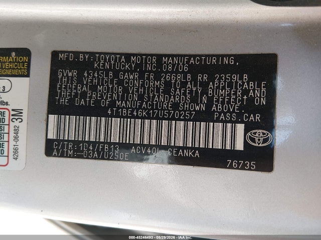 Toyota Camry Le