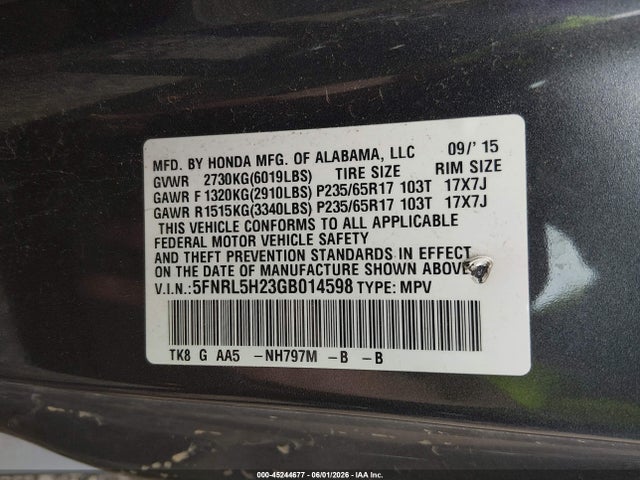 Honda Odyssey Lx