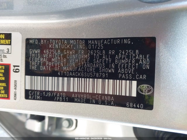 Toyota Camry Le