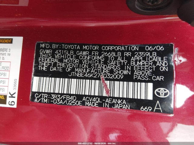 Toyota Camry Le