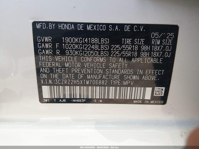 Honda HR-V Awd Sport