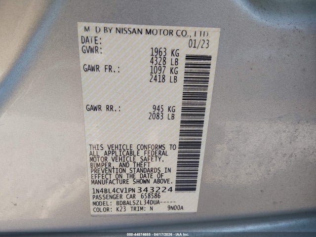 Nissan Altima Sr Fwd