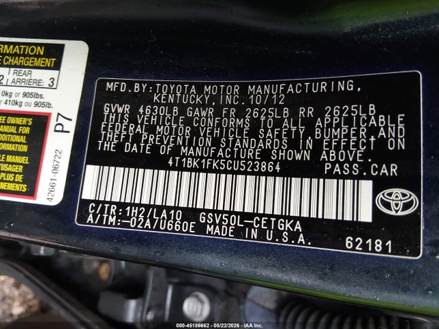 Toyota Camry Xle V6