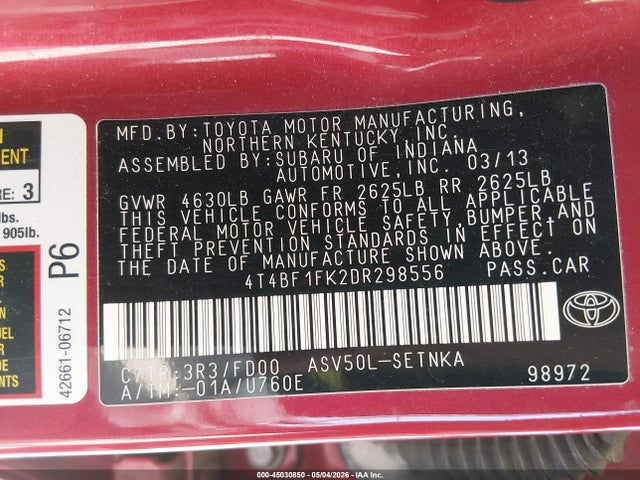 Toyota Camry Le