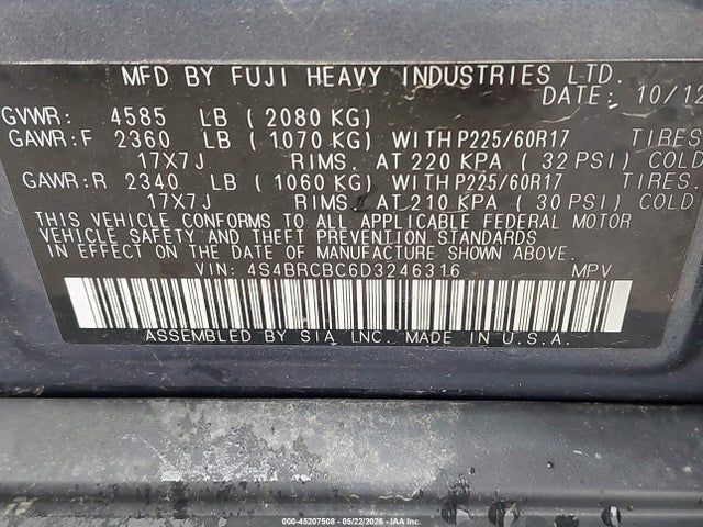Subaru Outback 2.5i Premium