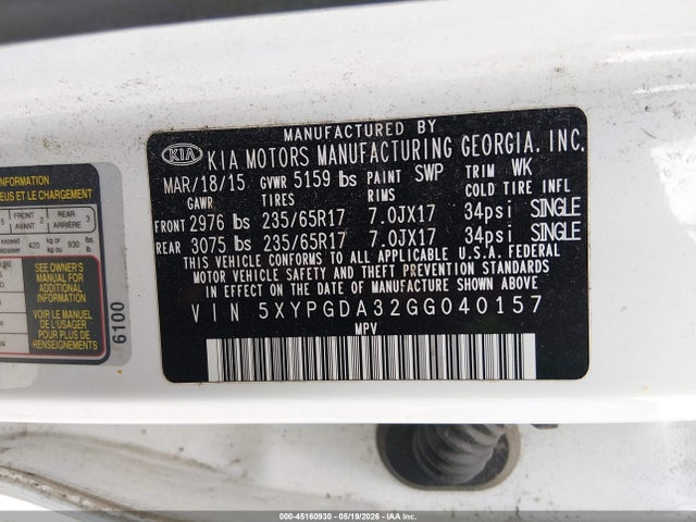 Kia Sorento 2.4l Lx