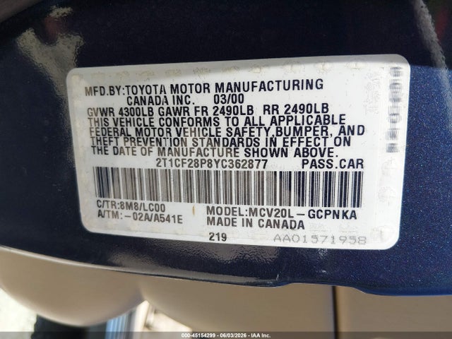 Toyota Camry Sle V6