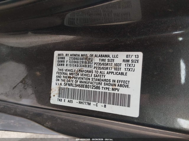 Honda Odyssey Ex-l