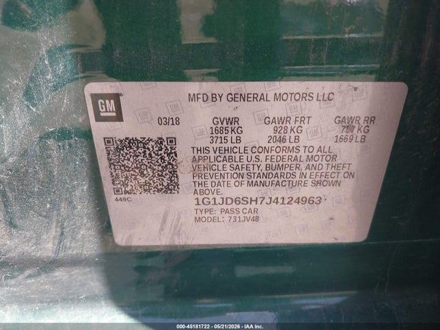 Chevrolet Sonic Lt Auto