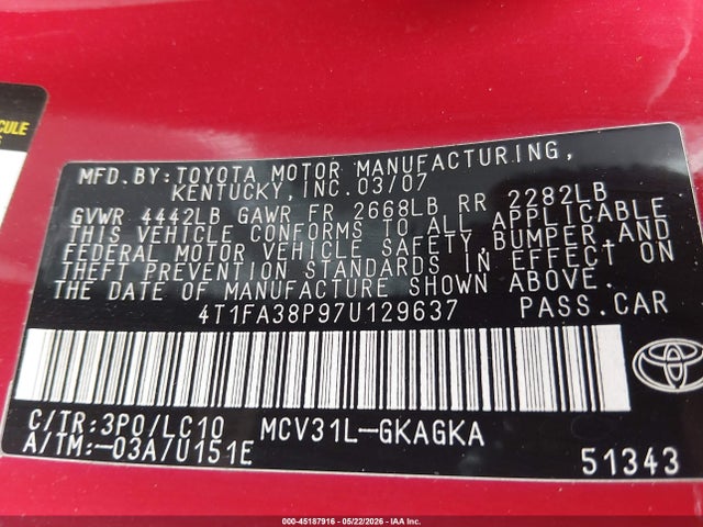 Toyota Camry Sle