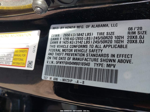 Honda Pilot Awd Elite