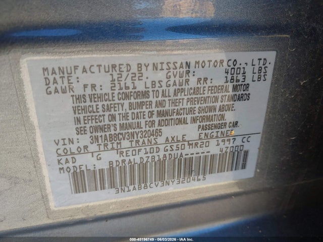 Nissan Sentra Sv Xtronic Cvt