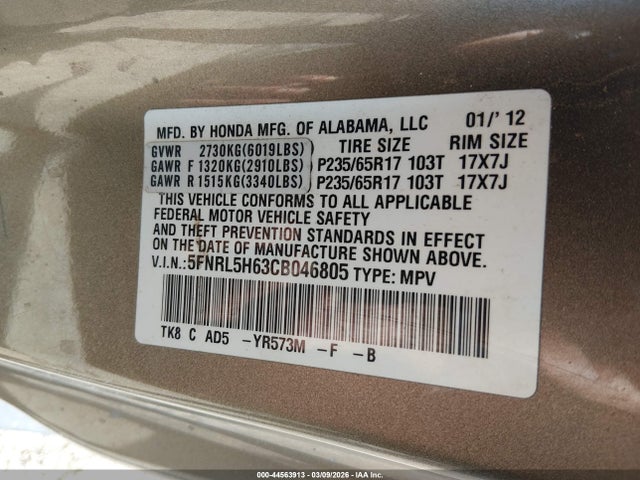 Honda Odyssey Ex-l