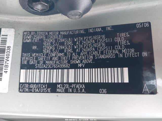 Toyota Sienna Le