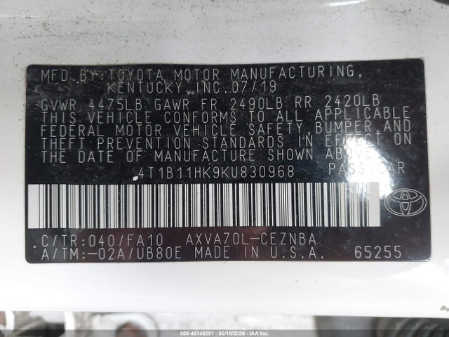 Toyota Camry Le
