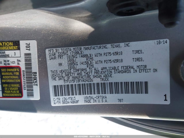 Toyota Tundra Sr5 5.7l V8