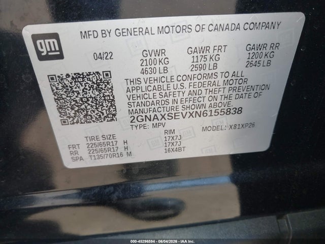 Chevrolet Equinox Awd Ls