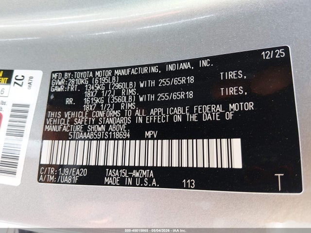 Toyota Grand Highlander Xle
