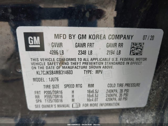 Chevrolet Trax Fwd Ls