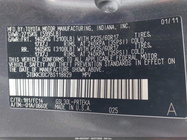 Toyota Sienna Le V6