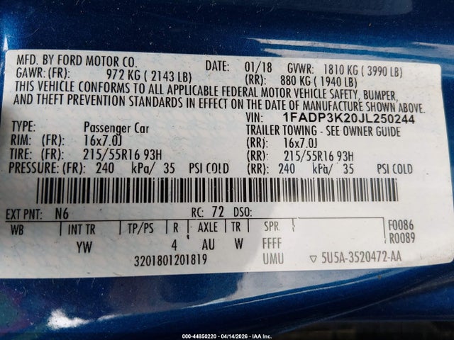 Ford Focus Se