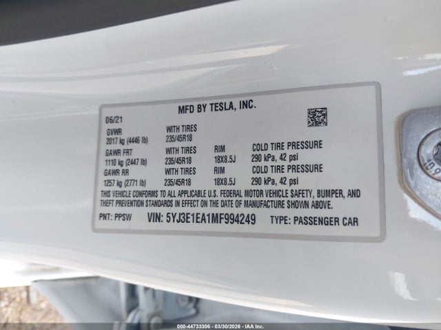 Tesla Model 3 Standard Range Plus Rear-wheel Drive