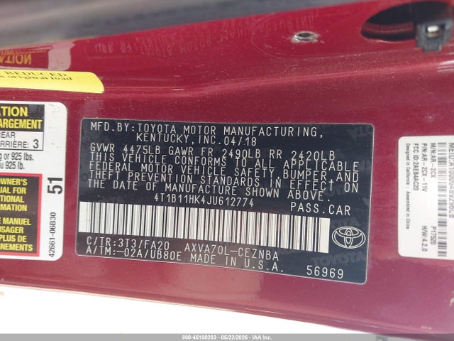Toyota Camry Le